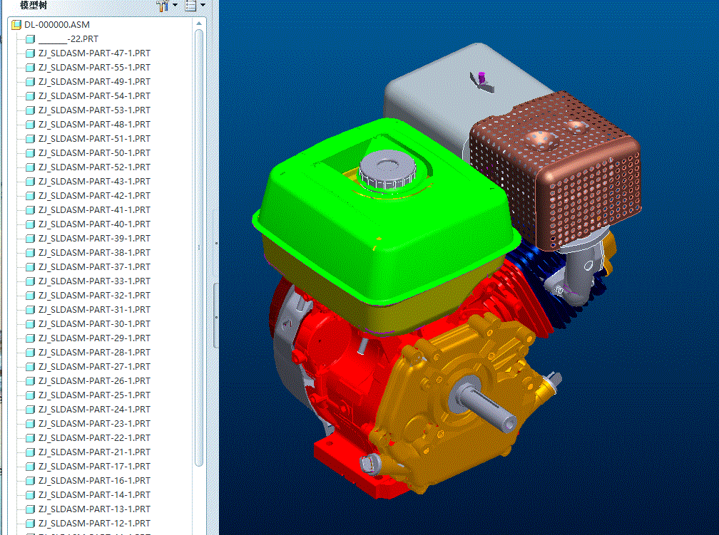 发动机动力系统全套3D图